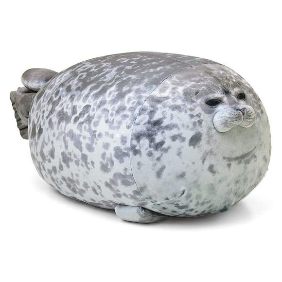 PINEAPPLE Chubby Blob Seal Plush Pillow, Cute Stuffed Animal Seal Plushie Toy, - Picture 1 of 8